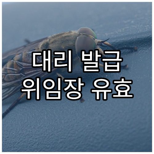 대리 발급 위임장 유효 기간과 작성 요령