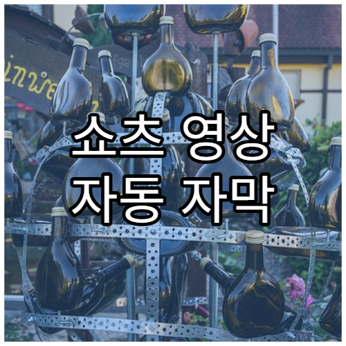 쇼츠 영상 자동 자막 넣는 가장 쉬운 방법