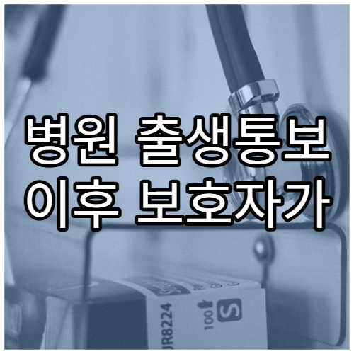 병원 출생통보 이후 보호자가 해야 할 행정 절차