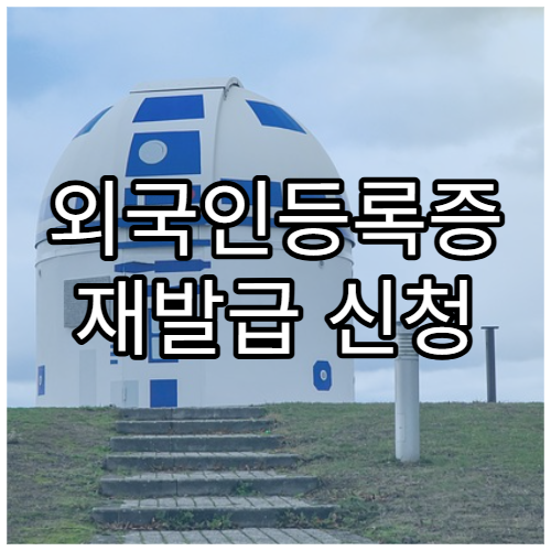 외국인등록증 재발급 신청 절차 정리